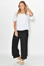 Load image into Gallery viewer, Full Length Side Button Layered Beach Pant - Black