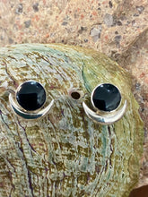 Load image into Gallery viewer, New Moon Stud Earrings - Black Shell