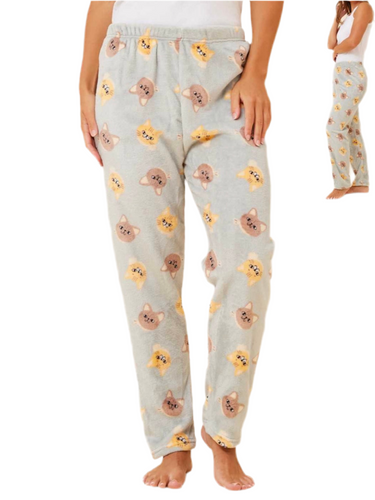 Plush Pyjama Pants - Sage