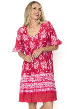 Load image into Gallery viewer, Hannah Boho Tunic - Watercolour Red