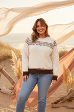 Load image into Gallery viewer, Nour Jacquard Knit Pullover - Oatmeal