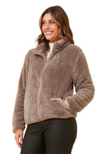 Load image into Gallery viewer, Faux Fur Jacket (Plus)- Mocha