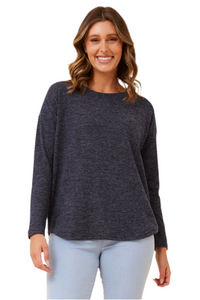 Eva Solid Top - Navy