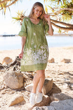 Load image into Gallery viewer, Hannah Boho Tunic - Trop Border Olive