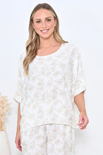 Load image into Gallery viewer, Basic Round Neck Top - Beige Print