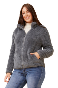Faux Fur Jacket - Pewter