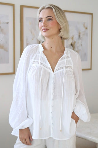 Lily Grace Top - White