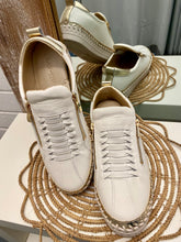 Load image into Gallery viewer, Heritage Zip Sneaker - White/Gold