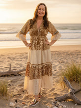 Load image into Gallery viewer, Paisley Embroidered Lace Maxi Dress