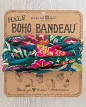 Load image into Gallery viewer, Boho Bandeau Half - Green Lined Floral