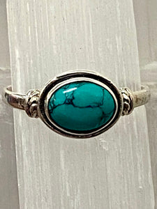 Turquoise Oval Sterling Silver Ring