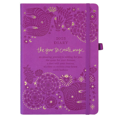 2025 Diary Planner | The Year to Create Magic - Berry Bliss Purple