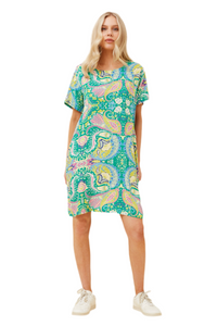 Vine Paisley Print Shift Dress