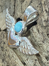 Load image into Gallery viewer, Heart With Wings Pendant - Larimar