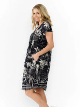 Load image into Gallery viewer, Nicola Cap Sleeve Dress - Beach Navy