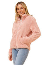 Load image into Gallery viewer, Faux Fur Jacket (Plus) - Blush