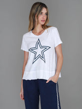 Load image into Gallery viewer, Charlene Women's Star Stripe T-Shirt – Cotton Slub Jersey