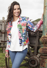 Load image into Gallery viewer, Printed Cotton Ponte Jacket - Scooter