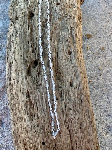 Amthyst Facet Lace Sterling Silver Chain