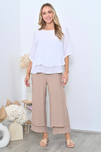 Load image into Gallery viewer, Full Length Side Button Layered Beach Pant - Mocha