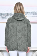 Load image into Gallery viewer, Paisley Stud Quilted Zip Up Hoodie Jacket - Minitare