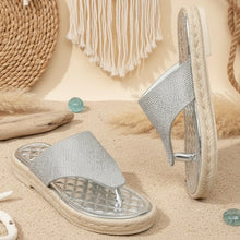 Load image into Gallery viewer, Lav-ish Hemp Rope Sandals - Silver