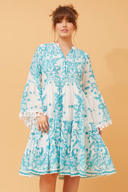 Sadira Embellished Embroidered Dress