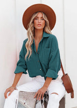 Load image into Gallery viewer, Corduroy Shacket - Teal