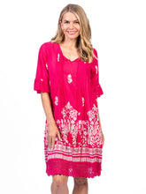 Load image into Gallery viewer, Hannah Boho Tunic - Ornate Pink