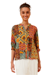 Belinda Shirt - Patchwork Print