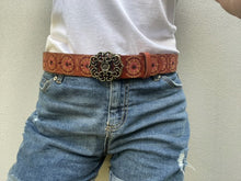 Load image into Gallery viewer, Deni Embroidered Belt - Tan