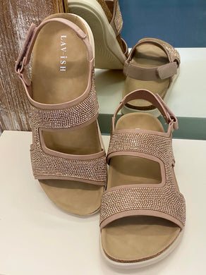 Camila PU Sandals - Blush