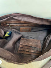 Load image into Gallery viewer, Galway Woven Washed Leather Hobo Sling – Brown