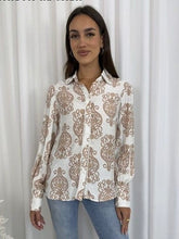 Load image into Gallery viewer, Carla Shirt - Tan Print