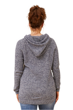 Load image into Gallery viewer, Hooded Cable Knit Jumper - Navy