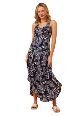 Umbrella Boho Midi Dress