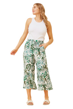 Load image into Gallery viewer, 7/8 Printed Wide Leg Pants - Leaf Print