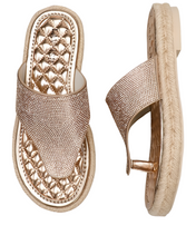 Load image into Gallery viewer, Lav-ish Hemp Rope Sandals - Rose Gold
