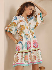 Iris Babydoll Dress – Bohemian Bloom