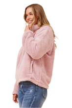 Load image into Gallery viewer, Faux Fur Teddy Jacket - Dusty Pink