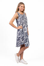 Load image into Gallery viewer, Estelle Crew Neck Sleeveless Dress - Romanian Navy