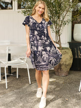 Load image into Gallery viewer, Nicola Cap Sleeve Dress - Beach Navy