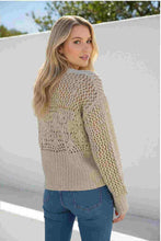 Load image into Gallery viewer, Gold Button Textured Knit Cardi - Natural
