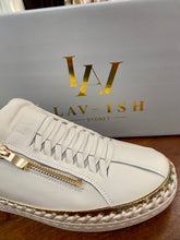 Load image into Gallery viewer, Heritage Zip Sneaker - White/Gold