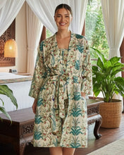 Load image into Gallery viewer, Dressing Gown/Robe - Peacock  Print