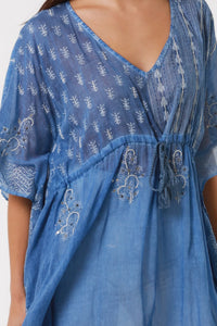 Embroided Kaftan - Blue