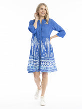 Load image into Gallery viewer, Vivian V Neck Shirt Dress - Azure Drift Blue
