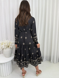 Amara Midi Dress - Black