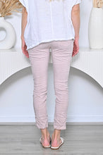 Load image into Gallery viewer, Brushstroke &amp; Script Print Crinkle Pant - Pink