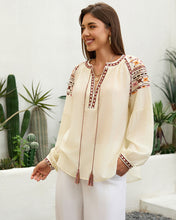 Load image into Gallery viewer, Embroidered Azteca Folk Top